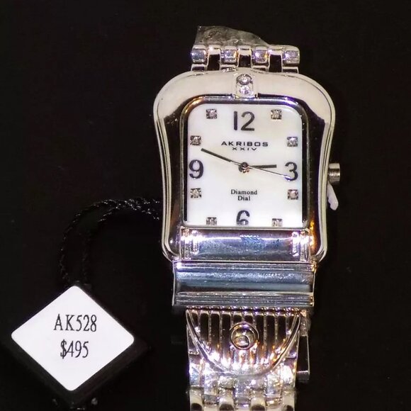 New $1335 Tags Akribos XXIV Women's 3 Watches Box Set Diamonds AK510 AK528 AK514 - Picture 2 of 12